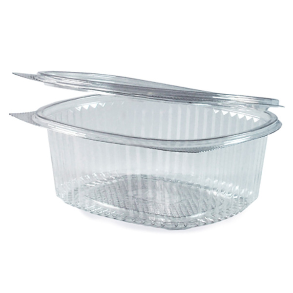 Feinkostbecher oval klar mit Deckel 1500 ml PET (50 Stk.)